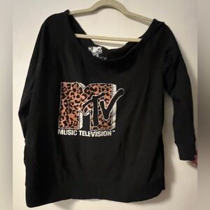 MTV Black Long Sleeve Top